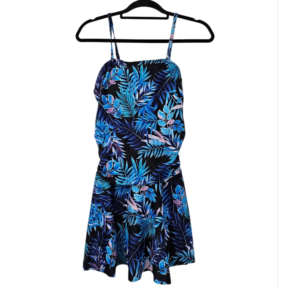 NWT Kate Kasin Tummy Control Swimdress With Boy Shorts Size L